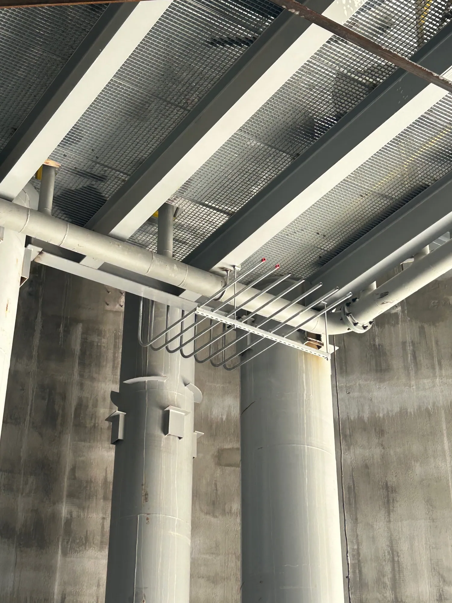 Commercial overhead electrical conduit installed by Verga Electric