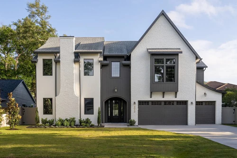 Completed Inman Avenue custom home and front entry